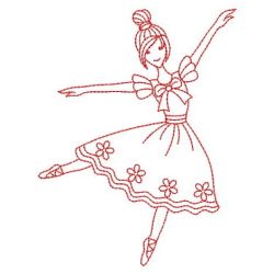 Redwork Ballet Girls 06(Md) machine embroidery designs