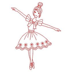Redwork Ballet Girls 07(Lg)