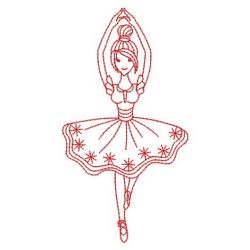 Redwork Ballet Girls 09(Lg)