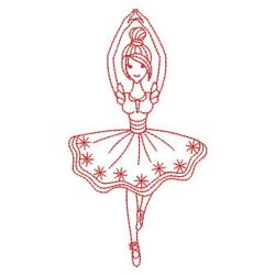 Redwork Ballet Girls 09(Lg) machine embroidery designs