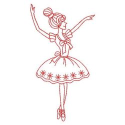 Redwork Ballet Girls 10(Sm) machine embroidery designs