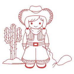 Redwork Cowboys 01(Md) machine embroidery designs