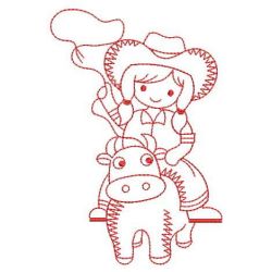 Redwork Cowboys 04(Lg) machine embroidery designs