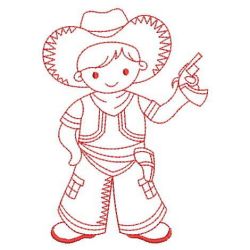 Redwork Cowboys 07(Sm) machine embroidery designs