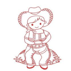 Redwork Cowboys 10(Lg) machine embroidery designs