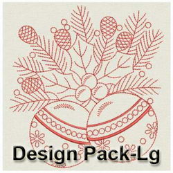 Redwork Christmas 2(Lg) machine embroidery designs