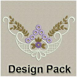 Heirloom Purple Flowers 2 machine embroidery designs