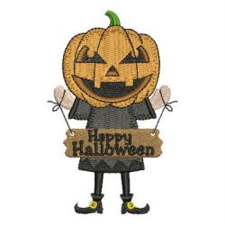 Halloween Pumpkin Headman 04 machine embroidery designs