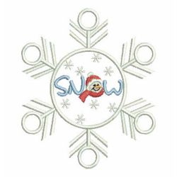 Snowman Snowflakes 07 machine embroidery designs