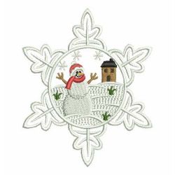 Snowman Snowflakes 08 machine embroidery designs