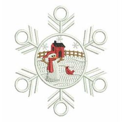 Snowman Snowflakes 09 machine embroidery designs