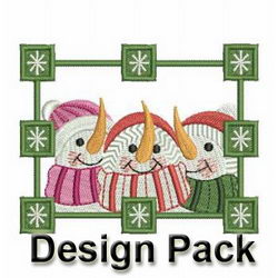 Lovely Christmas Snowman 1 machine embroidery designs