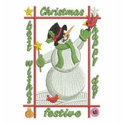 Lovely Christmas Snowman 2 03 machine embroidery designs