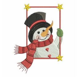 Lovely Christmas Snowman 2 04 machine embroidery designs