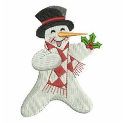 Lovely Christmas Snowman 2 10 machine embroidery designs