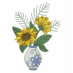 Flowers in Vase 03 machine embroidery designs