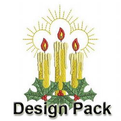 Christmas Candles machine embroidery designs