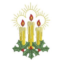 Christmas Candles 02 machine embroidery designs