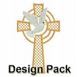 Doves and Cross machine embroidery designs