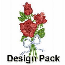 Romantic Red Roses machine embroidery designs