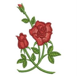 Romantic Red Roses 02 machine embroidery designs