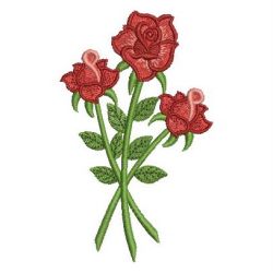 Romantic Red Roses 04 machine embroidery designs