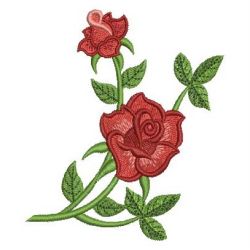 Romantic Red Roses 05 machine embroidery designs