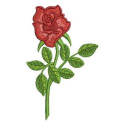Romantic Red Roses 07 machine embroidery designs