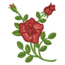 Romantic Red Roses 09 machine embroidery designs