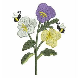 Bee and Flowers 10 machine embroidery designs