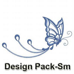 Heirloom Blue Butterflies(Sm) machine embroidery designs