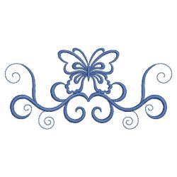 Heirloom Blue Butterflies 06(Lg) machine embroidery designs