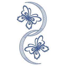 Heirloom Blue Butterflies 07(Md) machine embroidery designs