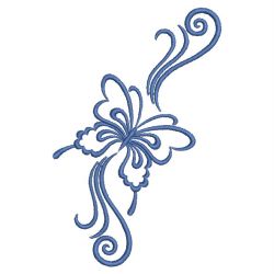 Heirloom Blue Butterflies 08(Md) machine embroidery designs