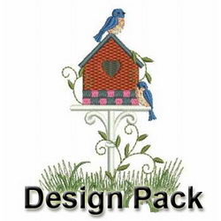 Birdhouses machine embroidery designs