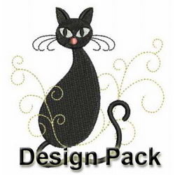 Black Cats machine embroidery designs