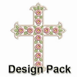 Flower Cross machine embroidery designs