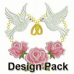 Valentine Doves machine embroidery designs