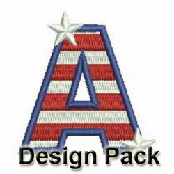 Patriotic Alphabets machine embroidery designs