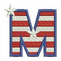 Patriotic Alphabets 13 machine embroidery designs