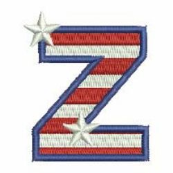 Patriotic Alphabets 26 machine embroidery designs