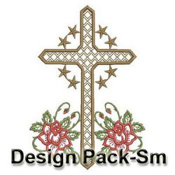 Red Rose Cross(Sm) machine embroidery designs