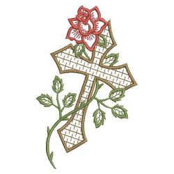 Red Rose Cross 01(Lg) machine embroidery designs