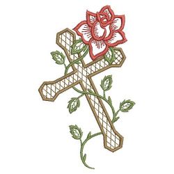 Red Rose Cross 06(Sm) machine embroidery designs