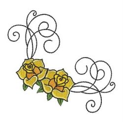Heirloom Yellow Roses 01 machine embroidery designs