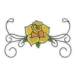 Heirloom Yellow Roses 02 machine embroidery designs