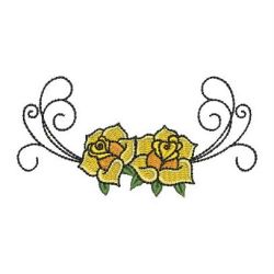 Heirloom Yellow Roses 03 machine embroidery designs