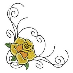 Heirloom Yellow Roses 04 machine embroidery designs