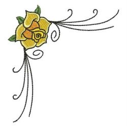 Heirloom Yellow Roses 08 machine embroidery designs