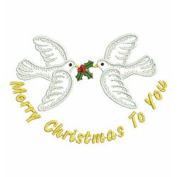 Vintage Christmas Dove 02(Sm) machine embroidery designs